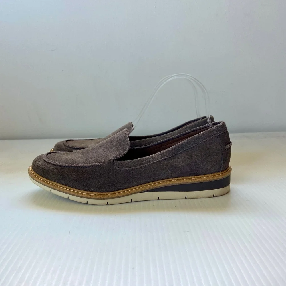 Adam Tucker x Me Too Amber Gray Suede Leather Loafers Womens 9M
